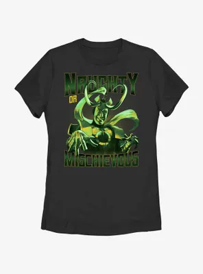Marvel Loki Naughty Or Mischievous Womens T-Shirt