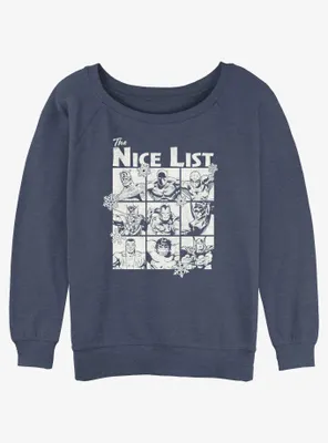 Marvel The Nice List Womens Slouchy Sweatshirt