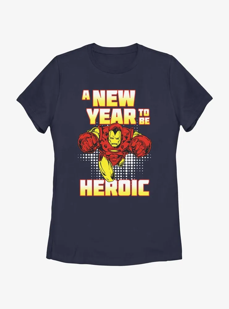 Marvel Iron Man New Year Womens T-Shirt