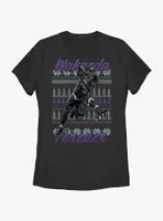 Marvel Black Panther Ugly Holiday Womens T-Shirt