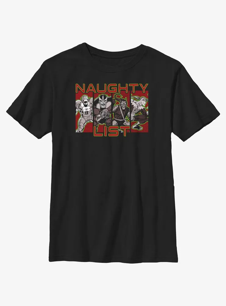 Marvel Naughty List Coal Squad Youth T-Shirt