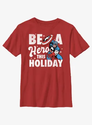 Marvel Captain America Holiday Hero Youth T-Shirt