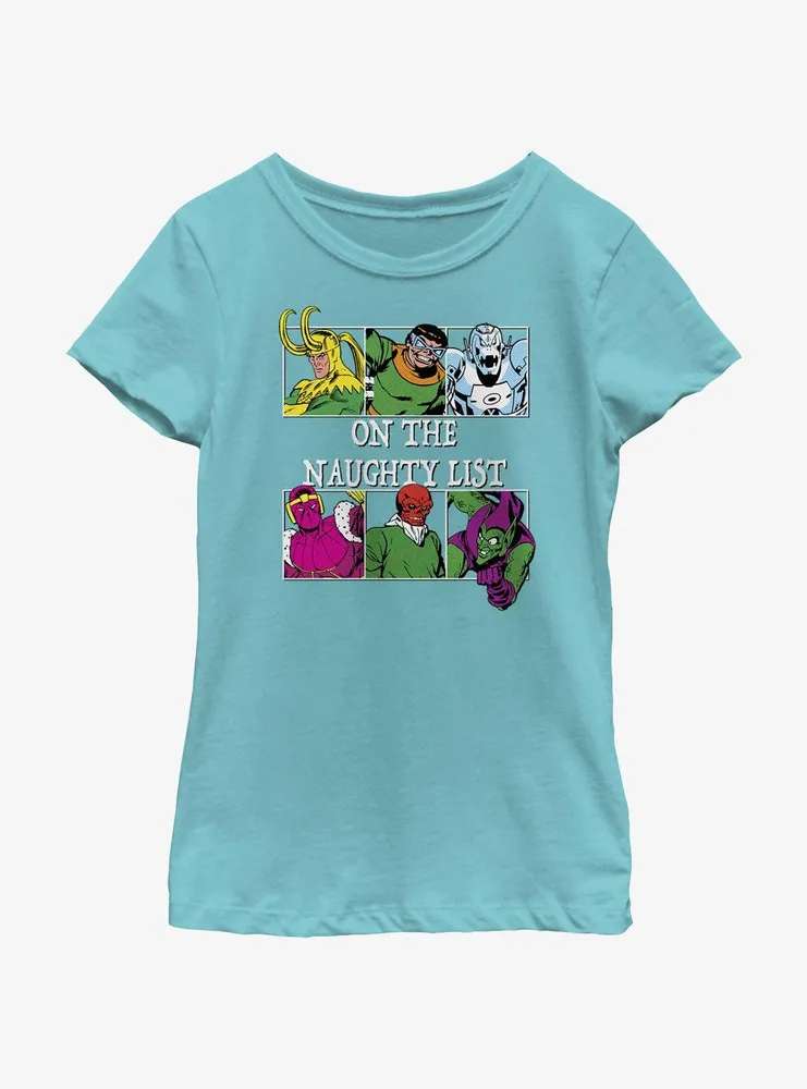 Marvel On The Naughty List Youth Girls T-Shirt
