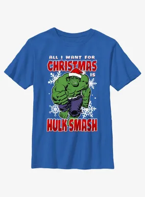 Marvel The Hulk Christmas Smash Youth T-Shirt
