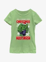 Marvel The Hulk Christmas Smash Youth Girls T-Shirt