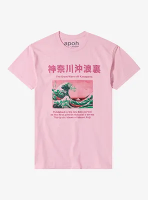 Apoh London Hokusai The Great Wave Off Kanagawa Boyfriend Fit Girls T-Shirt
