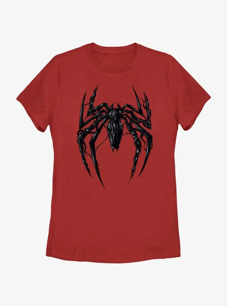 Marvel Spider-Man 2 Game Black Spider Venom Icon Womens T-Shirt