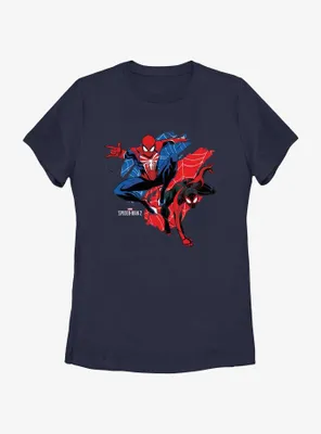 Marvel Spider-Man 2 Game Peter Parker & Miles Morales Womens T-Shirt