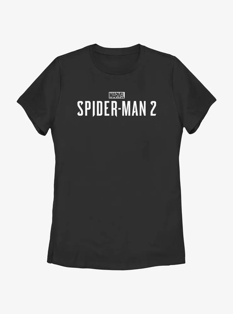 Marvel Spider-Man 2 Game White Logo Womens T-Shirt