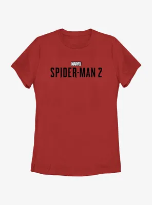 Marvel Spider-Man 2 Game Black Logo Womens T-Shirt