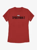 Marvel Spider-Man 2 Game Black Logo Womens T-Shirt