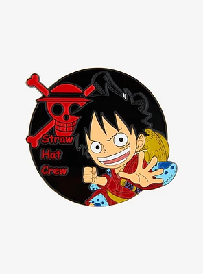 One Piece Luffy Straw Hat Crew Enamel Pin — BoxLunch Exclusive