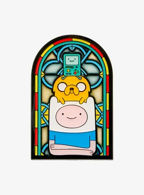 Adventure Time BMO, Jake, & Finn Stained Glass Portrait Enamel Pin - BoxLunch Exclusive