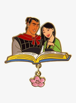 Disney Mulan Shang & Mulan Reading Dangling Charm Enamel Pin — BoxLunch Exclusive