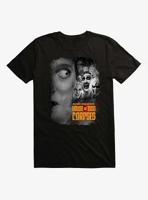 House Of 1000 Corpses Black And White Movie Poster T-Shirt