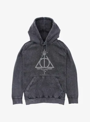 Harry Potter Deathly Hallows Symbol Mineral Wash Hoodie
