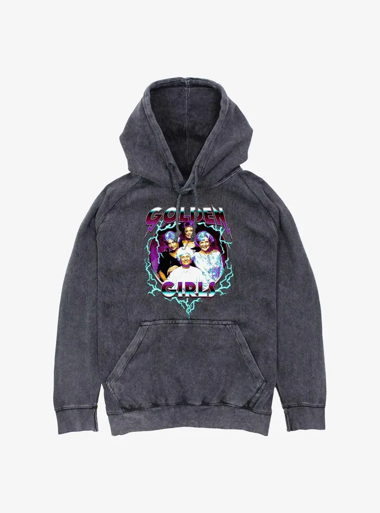 Golden Girls Metal Style Mineral Wash Hoodie