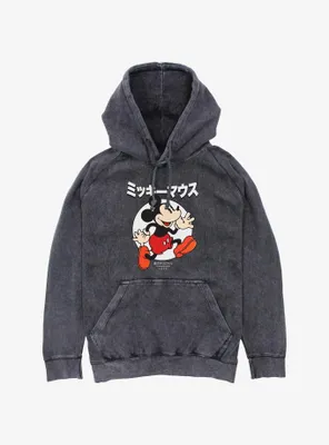 Disney Mickey Mouse Kanji Classic Mineral Wash Hoodie