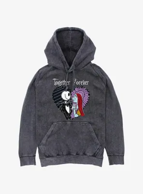Disney Nightmare Before Christmas Together Forever Mineral Wash Hoodie