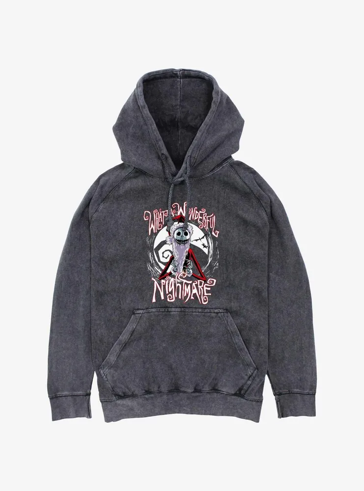 Disney Nightmare Before Christmas Santa Jack Mineral Wash Hoodie