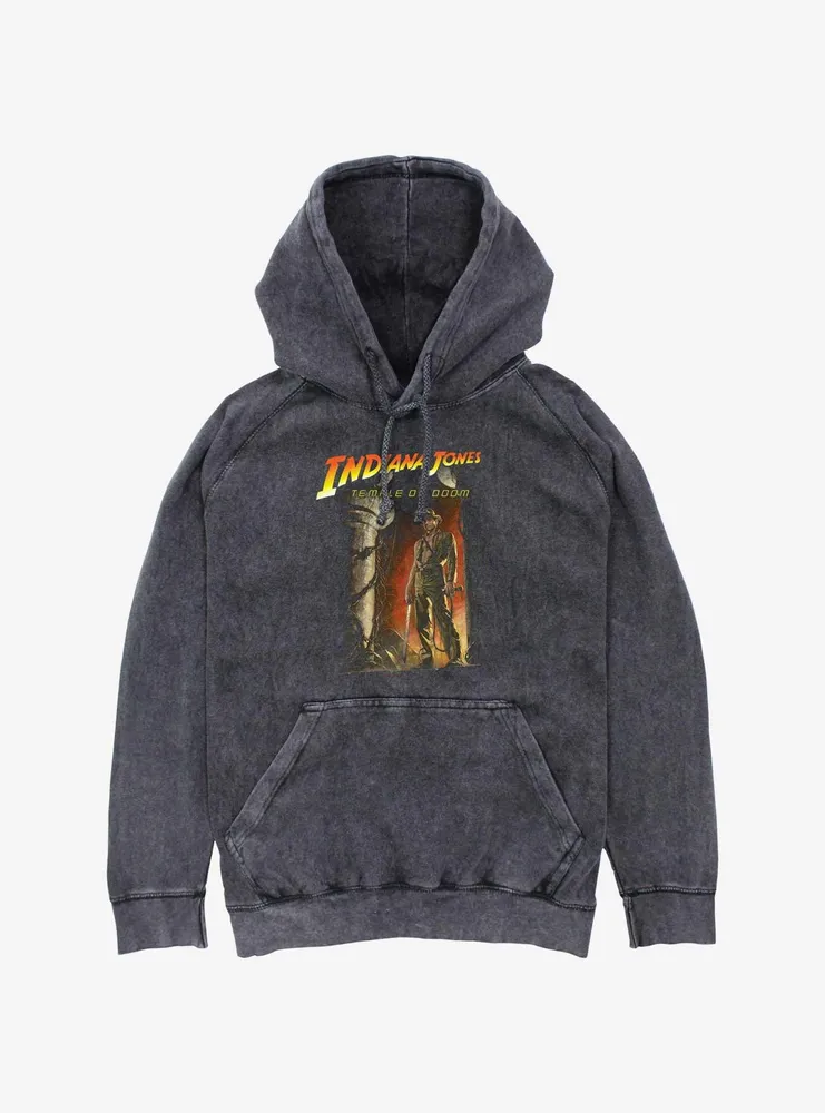 Indiana Jones Temple Of Doom Poster Mineral Wash Hoodie