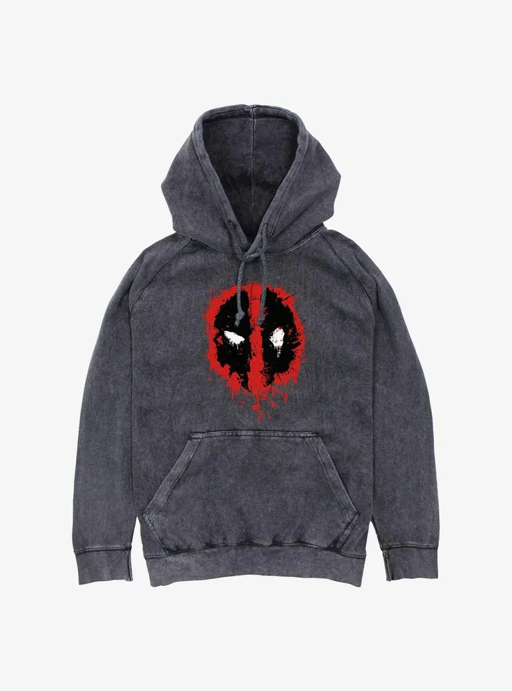 Marvel Deadpool Splatter Icon Mineral Wash Hoodie