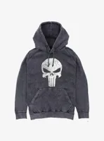 Marvel Punisher Distress Skull Mineral Wash Hoodie