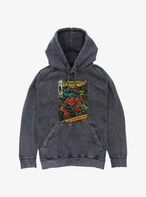 Marvel Spider-Man Crawl Comic Cover Mineral Wash Hoodie