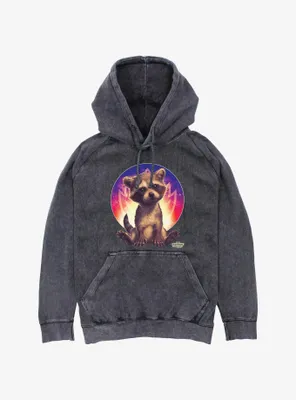 Marvel Guardians Of The Galaxy Baby Rocket Mineral Wash Hoodie