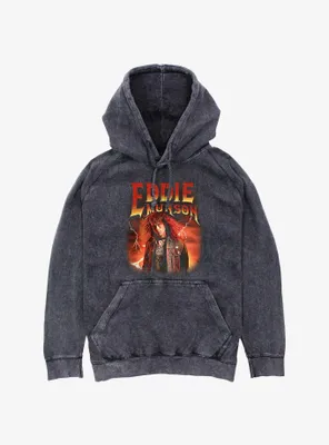 Stranger Things Eddie Munson Metal Mineral Wash Hoodie