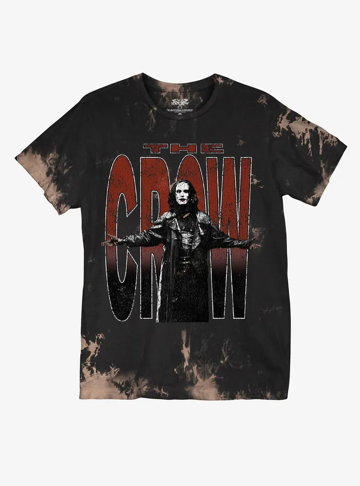 The Crow Collage Acid Wash Boyfriend Fit Girls T-Shirt