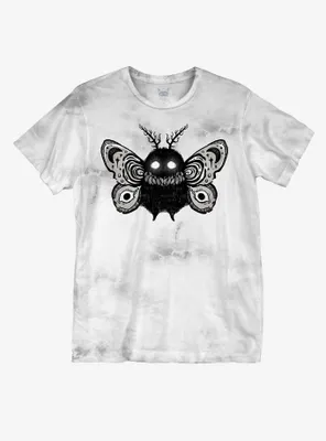 Moth Creature Tie-Dye Boyfriend Fit Girls T-Shirt By Guild Of Calamity