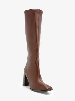 Chinese Laundry Brown Faux Leather Knee-High Boots