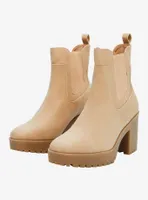 Chinese Laundry Taupe Heel Boots