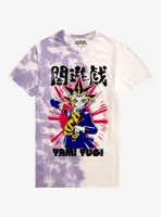 Yu-Gi-Oh! Yugi Purple Tie-Dye Boyfriend Fit Girls T-Shirt