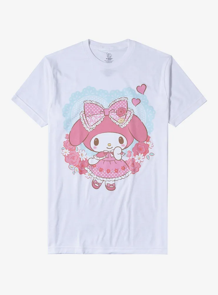 My Melody Lace Dress Boyfriend Fit Girls T-Shirt