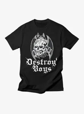 Destroy Boys Skull Cat Bat T-Shirt