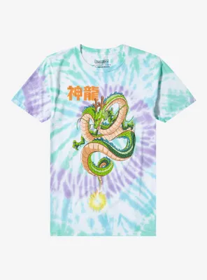 Dragon Ball Z Shenron Swirl Tie-Dye Boyfriend Fit Girls T-Shirt