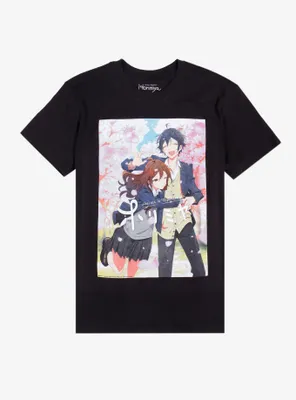 Horimiya Duo Hug Poster Boyfriend Fit Girls T-Shirt