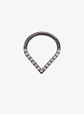 16G Steel CZ Pointed Hinged Clicker