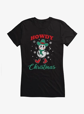 Hot Topic Howdy Christmas Snowman Girls T-Shirt