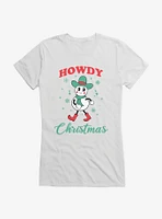 Hot Topic Howdy Christmas Snowman Girls T-Shirt