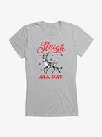 Hot Topic Sleigh All Day Reindeer Girls T-Shirt
