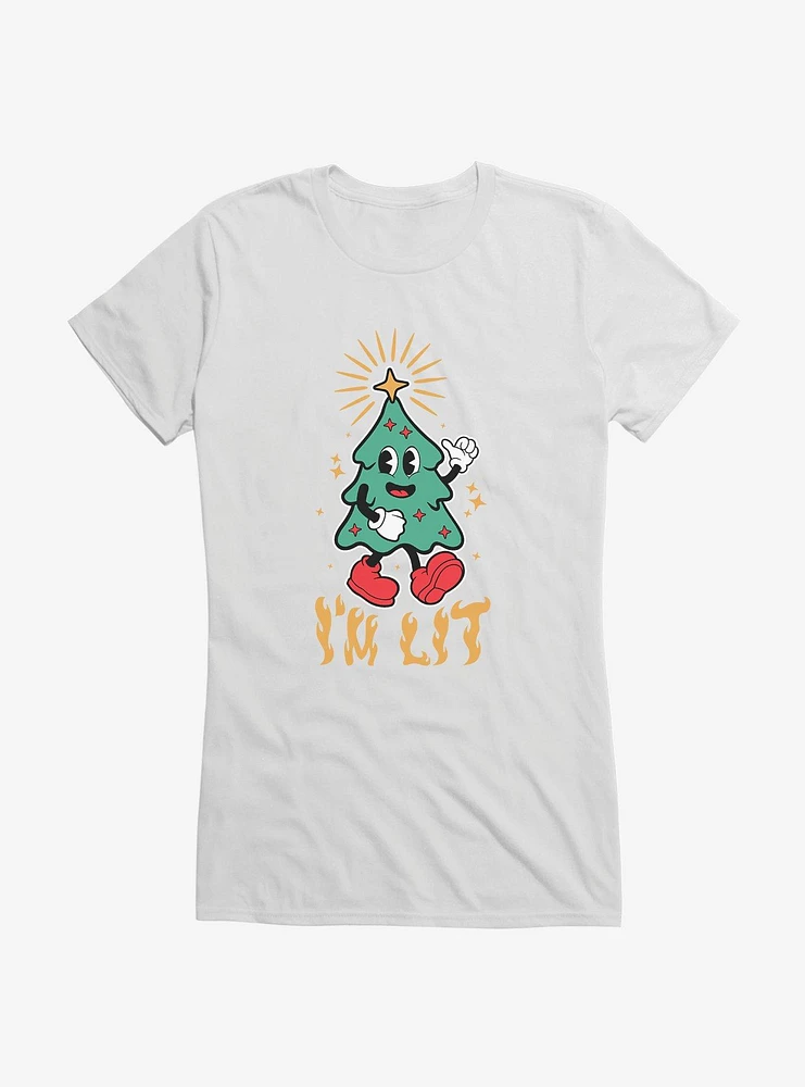 Hot Topic I'm Lit Christmas Tree Girls T-Shirt