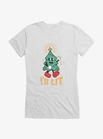 Hot Topic I'm Lit Christmas Tree Girls T-Shirt