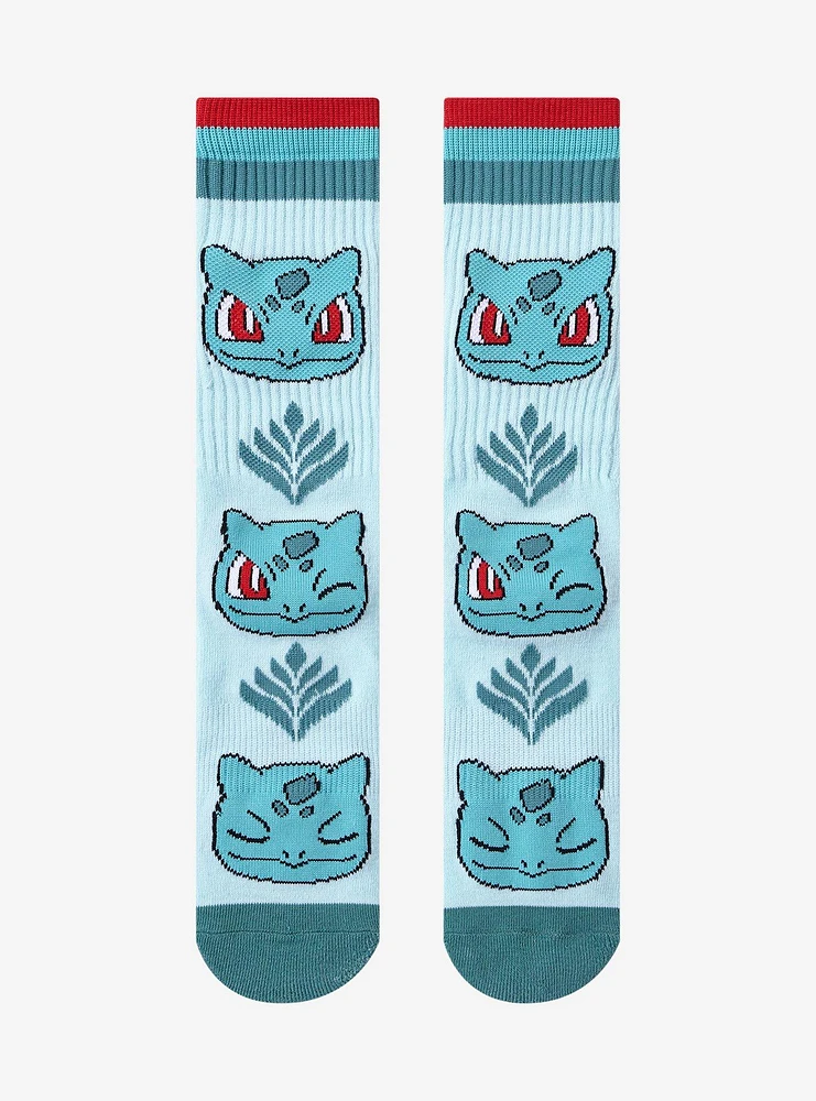 Pokémon Bulbasaur Faces Lined Crew Socks - BoxLunch Exclusive