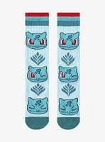 Pokémon Bulbasaur Faces Lined Crew Socks - BoxLunch Exclusive