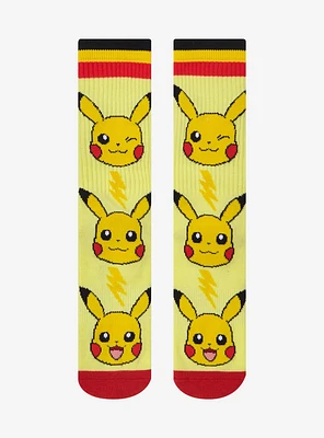 Pokémon Pikachu Faces Crew Socks - BoxLunch Exclusive