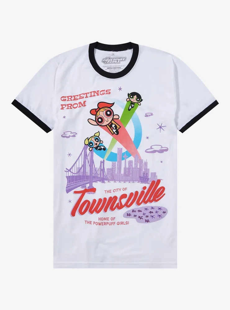 The Powerpuff Girls Townsville Greetings Ringer T-Shirt