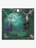 Thorn & Fable® Black & Purple Fairy Flower Best Friend Necklace Set